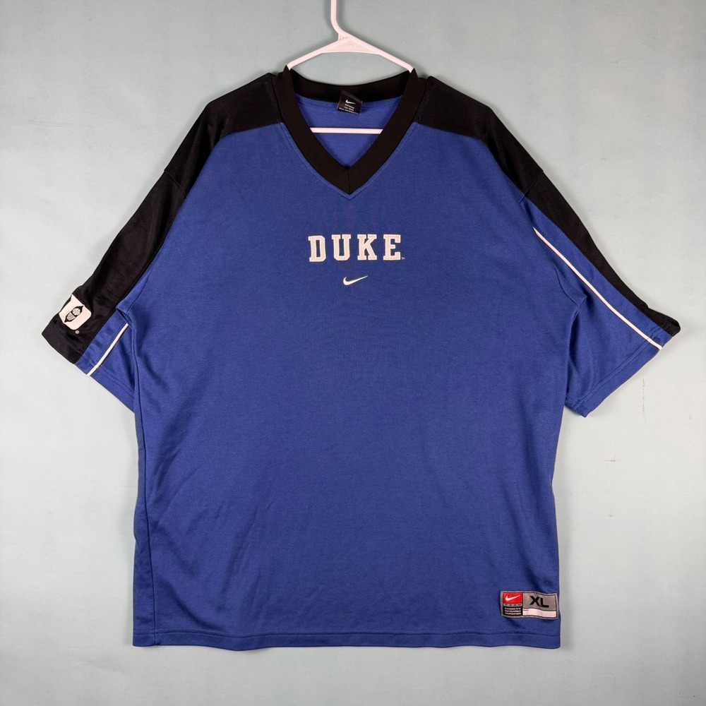 Vintage 2003 Nike Duke Blue Devils Mens XL Basketball Shooting Warm Up Shirt